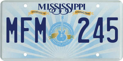 MS license plate MFM245