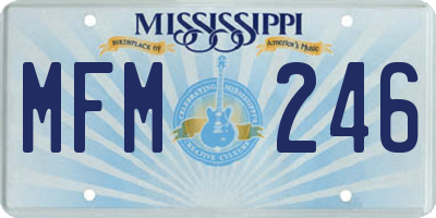MS license plate MFM246