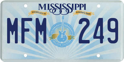 MS license plate MFM249