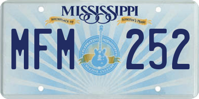 MS license plate MFM252