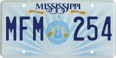 MS license plate MFM254