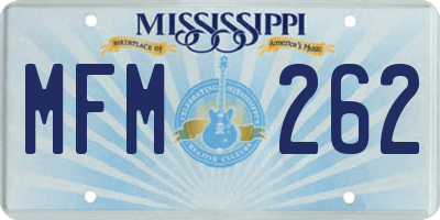 MS license plate MFM262