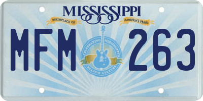 MS license plate MFM263