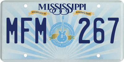 MS license plate MFM267