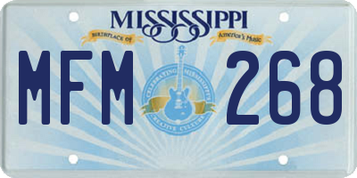 MS license plate MFM268