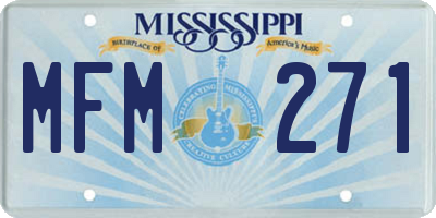 MS license plate MFM271