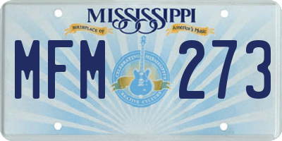 MS license plate MFM273