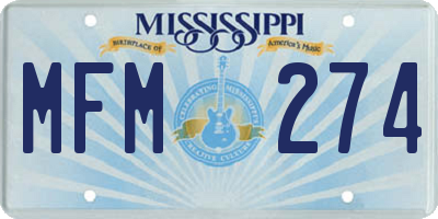 MS license plate MFM274