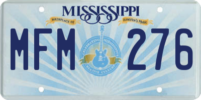MS license plate MFM276