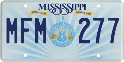 MS license plate MFM277