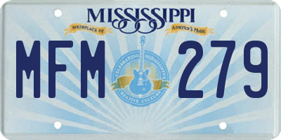 MS license plate MFM279
