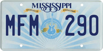 MS license plate MFM290
