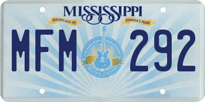 MS license plate MFM292