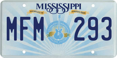 MS license plate MFM293