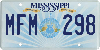 MS license plate MFM298