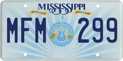MS license plate MFM299