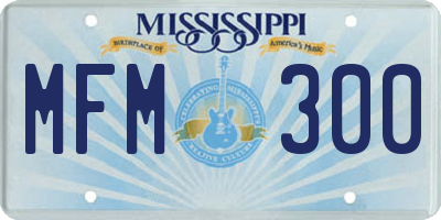 MS license plate MFM300