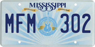 MS license plate MFM302