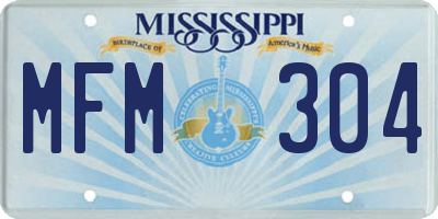 MS license plate MFM304