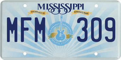 MS license plate MFM309