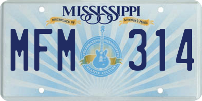 MS license plate MFM314