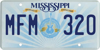 MS license plate MFM320