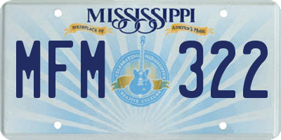 MS license plate MFM322