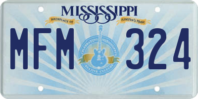 MS license plate MFM324