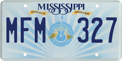 MS license plate MFM327