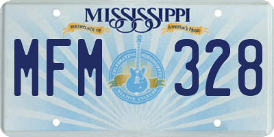 MS license plate MFM328