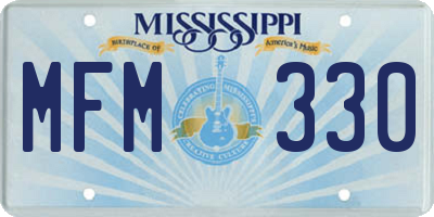 MS license plate MFM330
