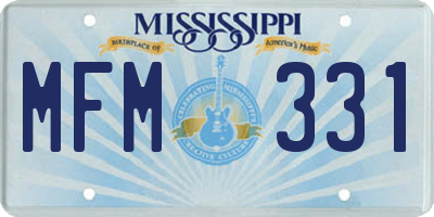MS license plate MFM331