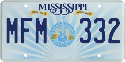 MS license plate MFM332
