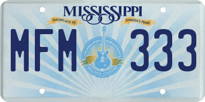MS license plate MFM333