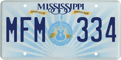 MS license plate MFM334
