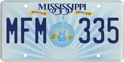 MS license plate MFM335