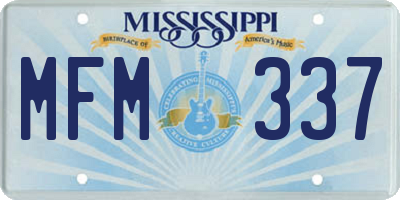 MS license plate MFM337