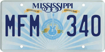 MS license plate MFM340