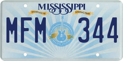 MS license plate MFM344