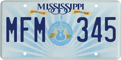 MS license plate MFM345