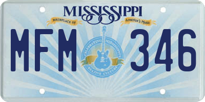 MS license plate MFM346