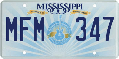 MS license plate MFM347