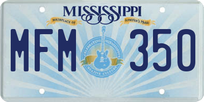 MS license plate MFM350