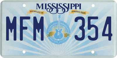 MS license plate MFM354