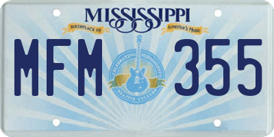 MS license plate MFM355
