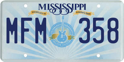 MS license plate MFM358
