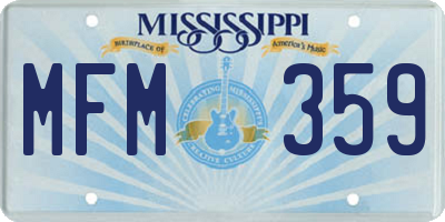 MS license plate MFM359