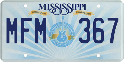 MS license plate MFM367