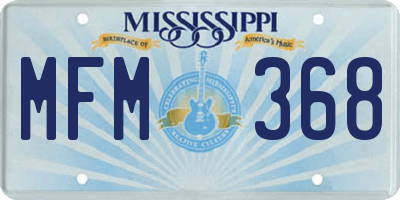 MS license plate MFM368