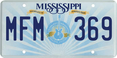 MS license plate MFM369